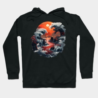 Dragon Soaring Over A Tumultuous Ocean Hoodie